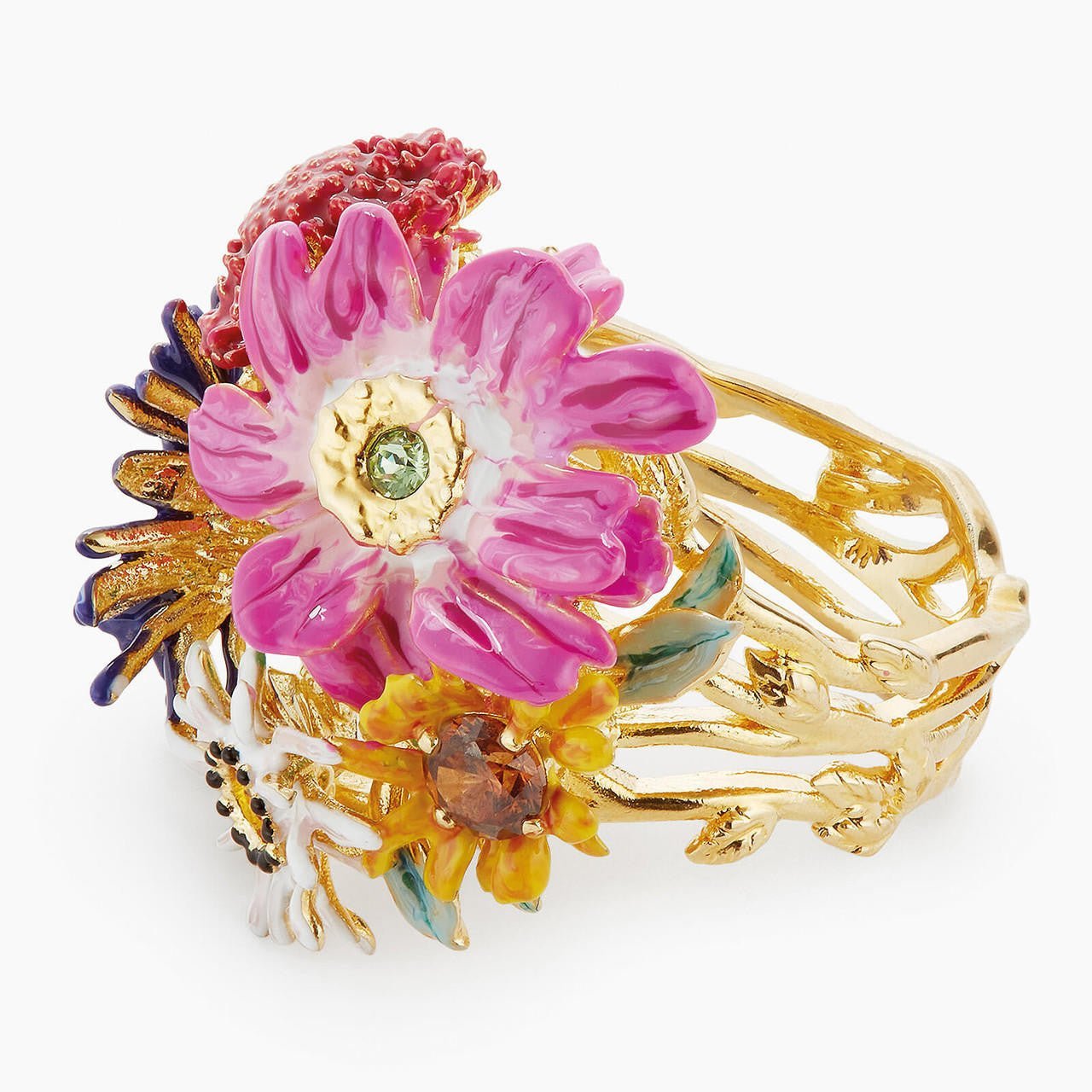 Wild Flower Bouquet Cocktail Ring | APPO6011 - Les Nereides