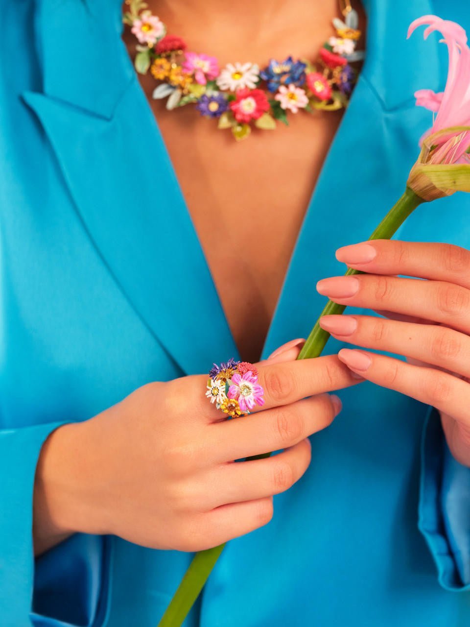 Wild Flower Bouquet Cocktail Ring | APPO6011 - Les Nereides