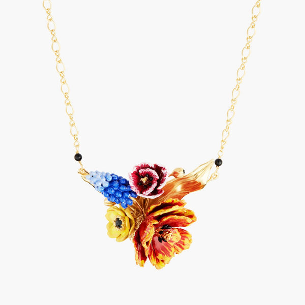 Winter Blooming Bouquet Collar Necklace | AMBH3011 - Les Nereides