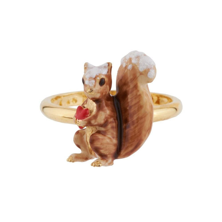 Winter Squirrel Holding A Love Heart 50 Rings | AGSF6012 - Les Nereides