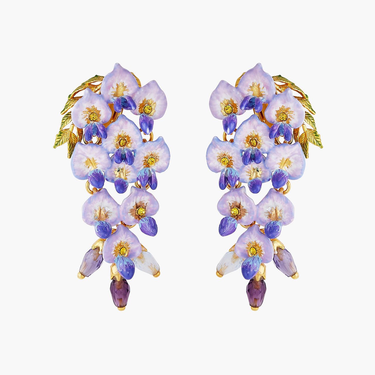 Wisteria Flower Dangling Earrings | ANOF102C/1 - Les Nereides