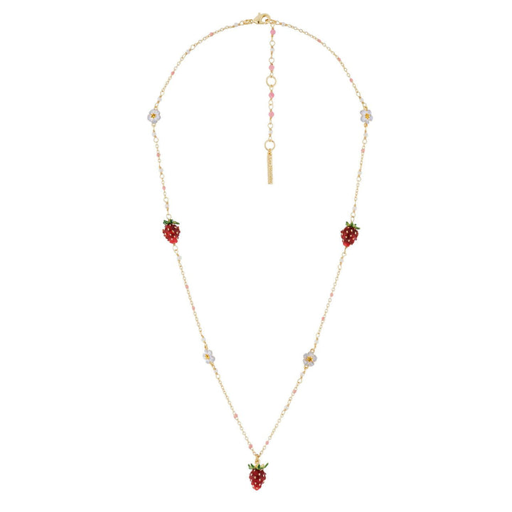 Withtrawberries And White Flowers Necklace | AHPO3041 - Les Nereides