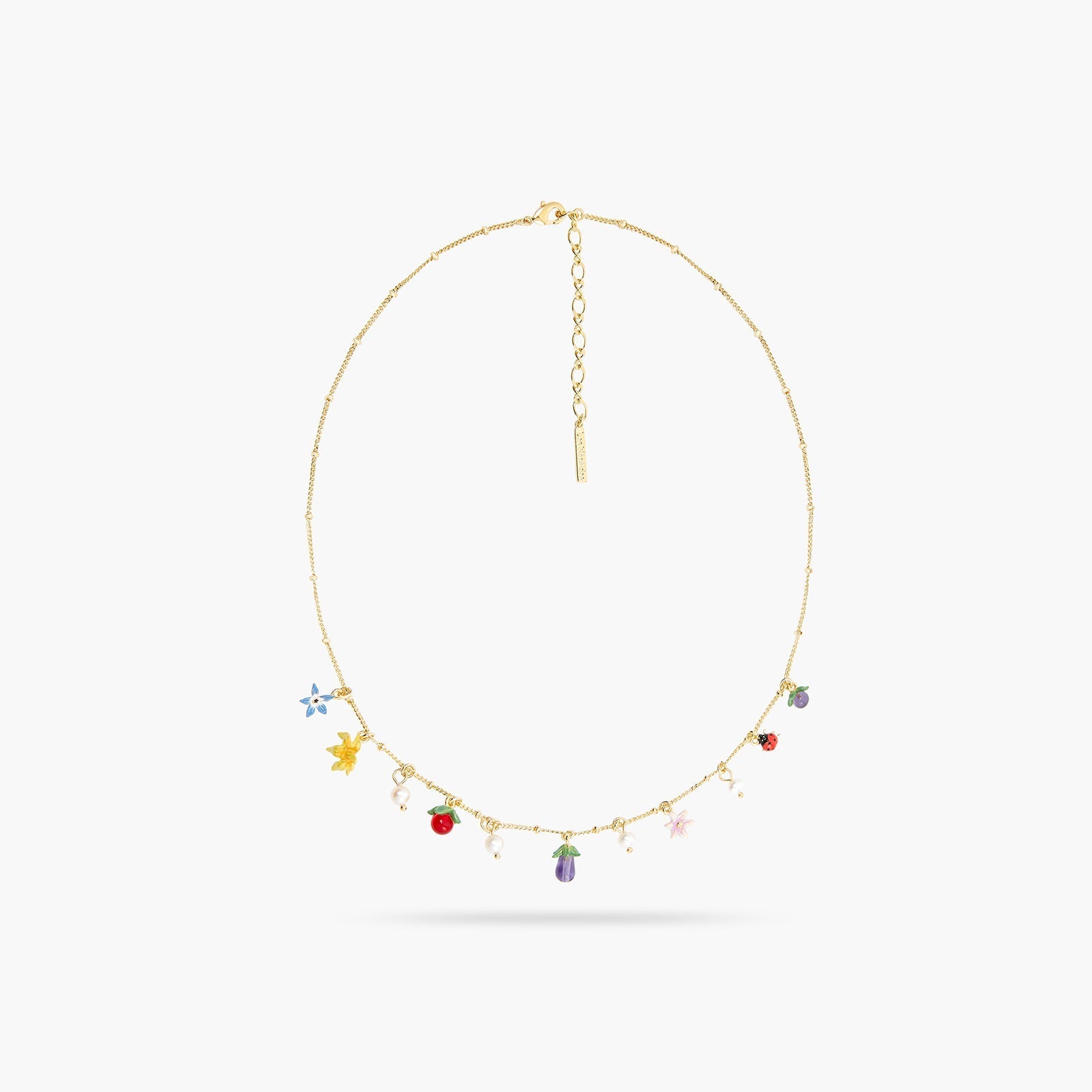 Wonderful Vegetable Garden And Mother - Of - Pearl Charm Necklace | ASPO3021 - Les Nereides