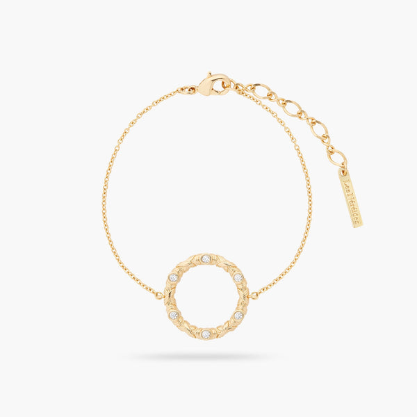 Woven basketry circle and crystal thin bracelet | ASVA2021 - Les Nereides