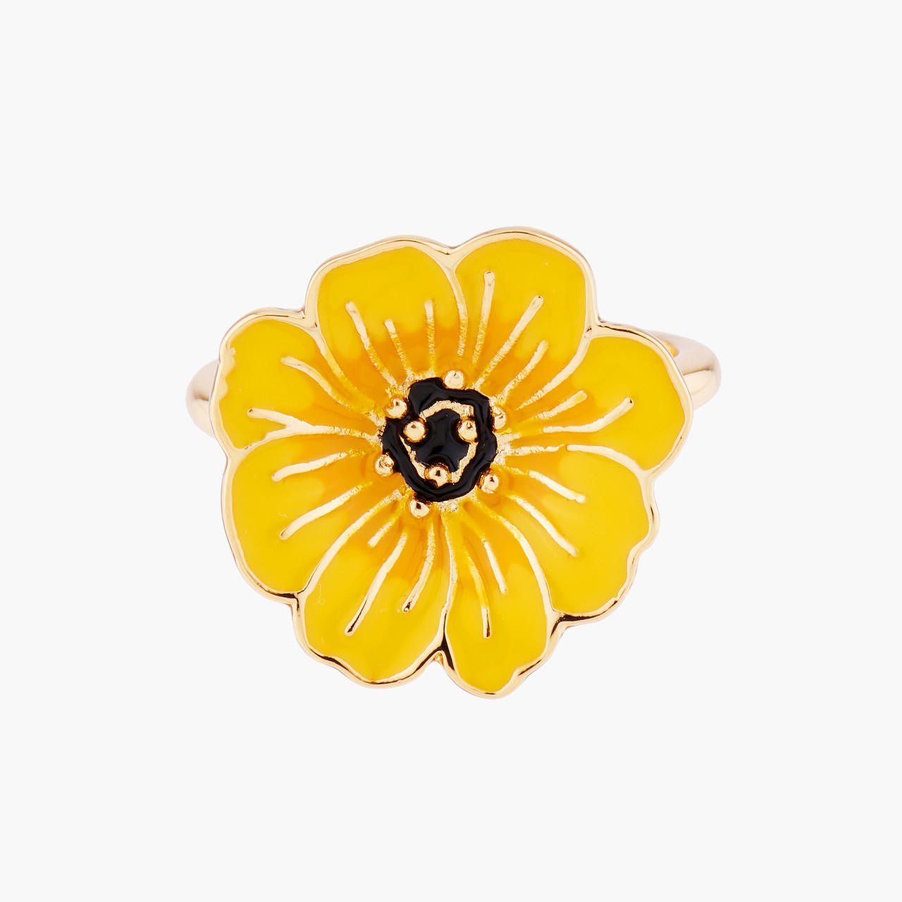 Yellow Cosmos Adjustable Rings | AMBE6021 - Les Nereides
