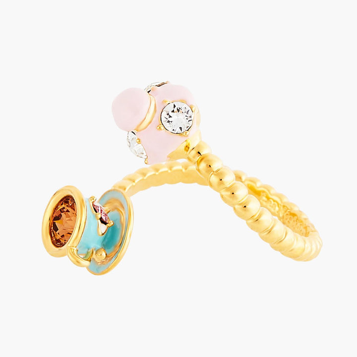 You And Me Religieuse And Tea Cup Adjustable Rings | ANIP6011 - Les Nereides