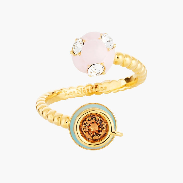 You And Me Religieuse And Tea Cup Adjustable Rings | ANIP6011 - Les Nereides
