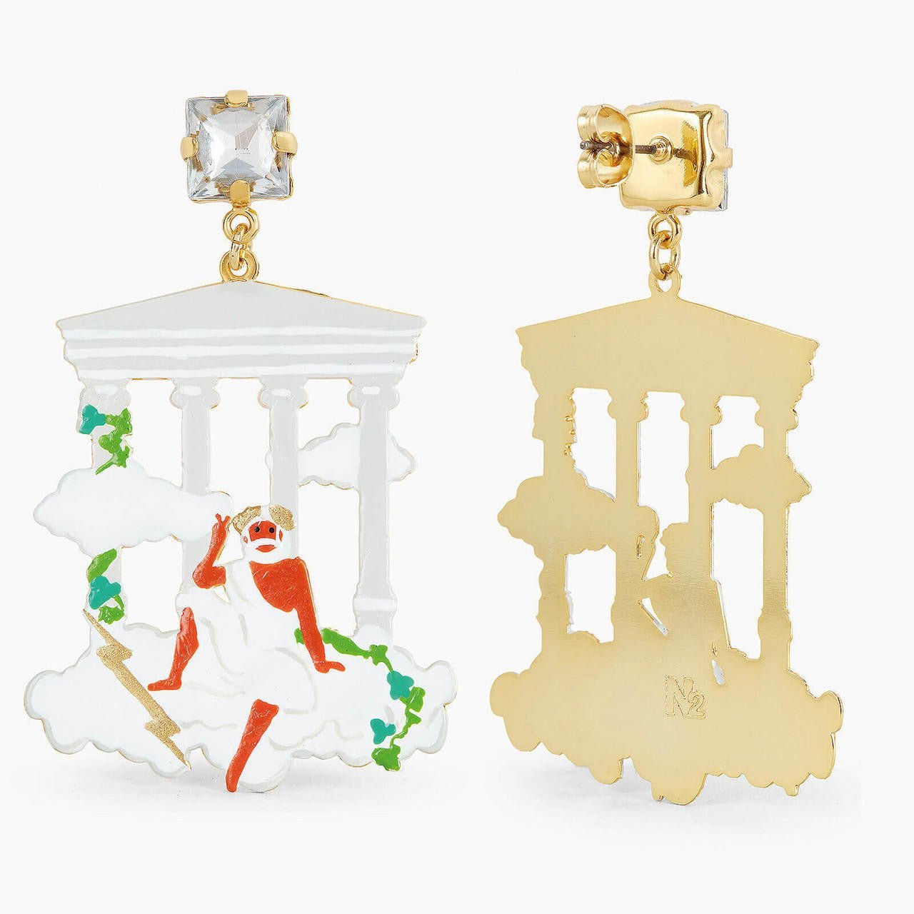 Zeus On Mount Olympus Post Earrings | appd1091 - Les Nereides